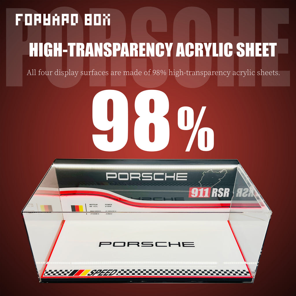 FORWARDBOX LEGO ® Technic Light-Up Display Case Compatible with Porsche 911RSR (Set No. 42096)