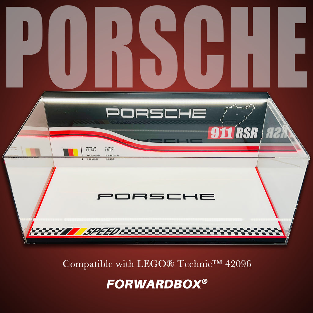FORWARDBOX LEGO ® Technic Light-Up Display Case Compatible with Porsche 911RSR (Set No. 42096)
