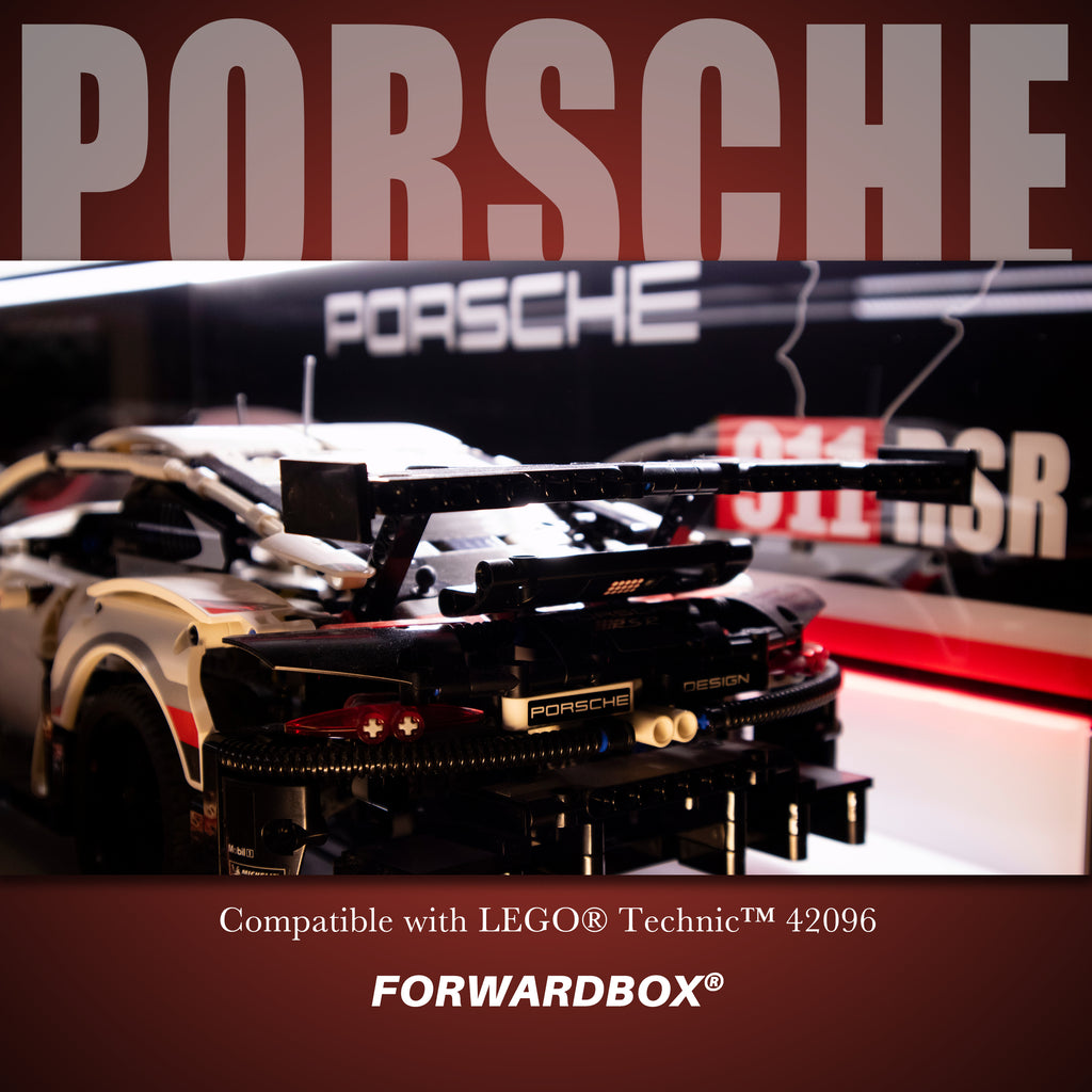 FORWARDBOX LEGO ® Technic Light-Up Display Case Compatible with Porsche 911RSR (Set No. 42096)