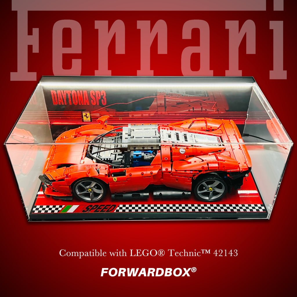 FORWARDBOX LEGO ® Technic Light-Up Display Case Compatible with Ferrari sp3(Set No. 42143)