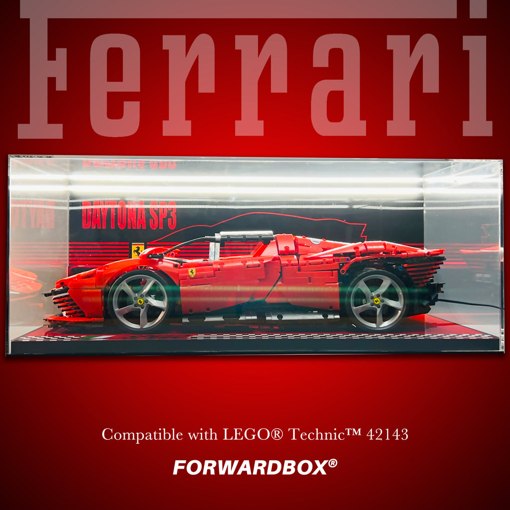 FORWARDBOX LEGO ® Technic Light-Up Display Case Compatible with Ferrari sp3(Set No. 42143)