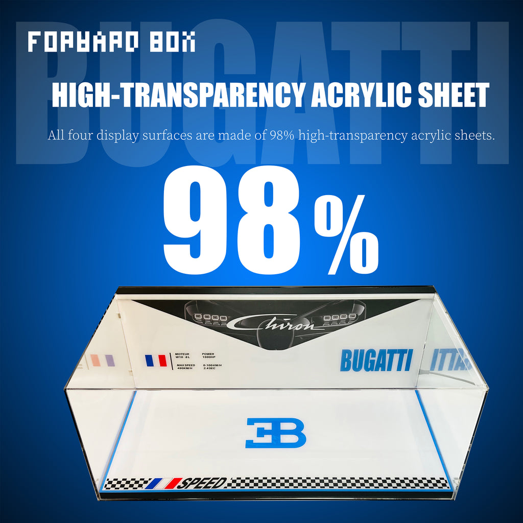 FORWARDBOX LEGO ® Technic Light-Up Display Case Compatible with BUGATTI Chiron (Set No. 42083)