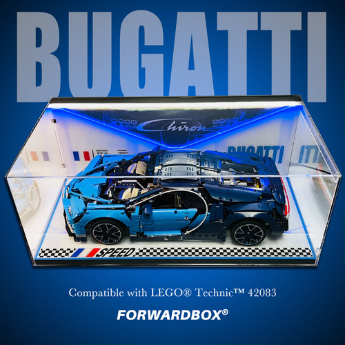 FORWARDBOX LEGO ® Technic Light-Up Display Case Compatible with BUGATTI Chiron (Set No. 42083)