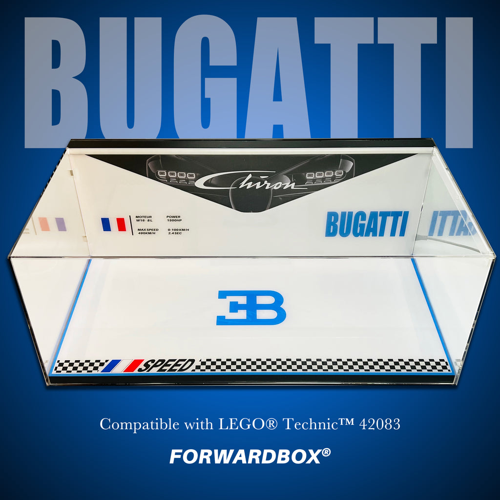 FORWARDBOX LEGO ® Technic Light-Up Display Case Compatible with BUGATTI Chiron (Set No. 42083)