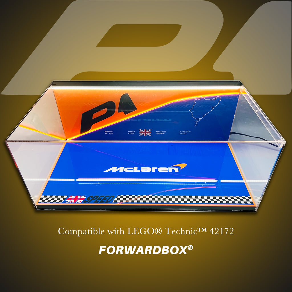 FORWARDBOX LEGO ® Technic Light-Up Display Case Compatible with McLaren P1 (Set No. 42172)