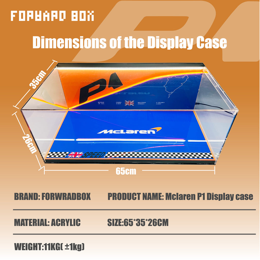 FORWARDBOX LEGO ® Technic Light-Up Display Case Compatible with McLaren P1 (Set No. 42172)